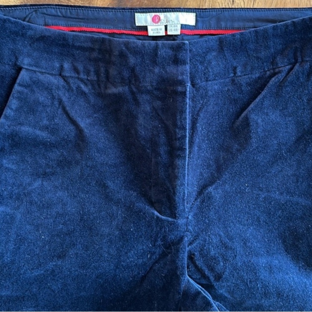 Boden Velvet Pants Size 4R Navy Blue T0440